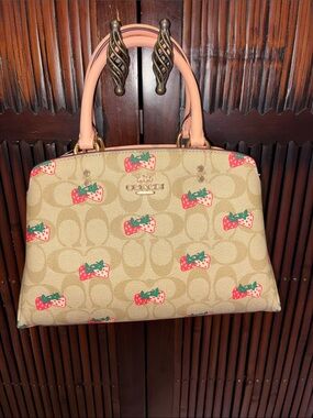 Coach Strawberry Print - Mini Lillie Satchel